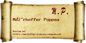 Márhoffer Poppea névjegykártya